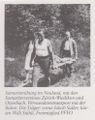 3. Juni 1956 Die Pontoniere und die Samariter von Ottenbach und Wiedikon machen eine kombinierte Übung. Übungsannahme: Flugzeugabsturz im Neuland. Die Brücke ist gesperrt, die 20 Verletzten werden mit einer Fähre ans rechte Ufer transportiert. Foto Seite 76, 100 Jahre Pontonierfahrverein Ottenbach 1988