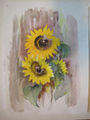 Aquarell "Sonnenblume"